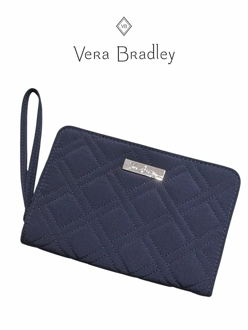 Vera Bradley Navy Blue Zip Around Wristlet Wallet